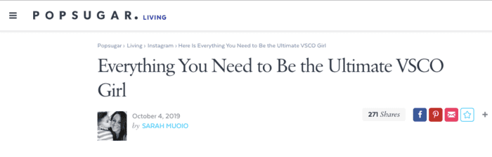 POPSUGAR — EVERYTHING YOU NEED TO BE THE ULTIMATE VSCO GIRL