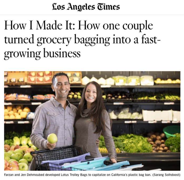 L.A. TIMES — How I Made It: How one couple turned grocery bagging into a fast-growing business