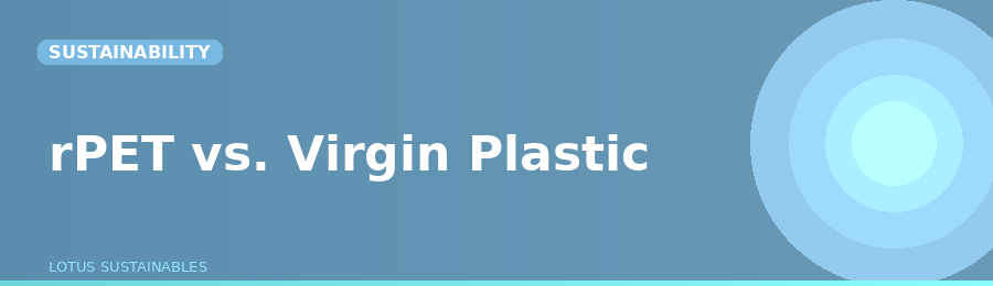Side-by-side comparison of an rPET recycled bag and a single-use virgin plastic bag