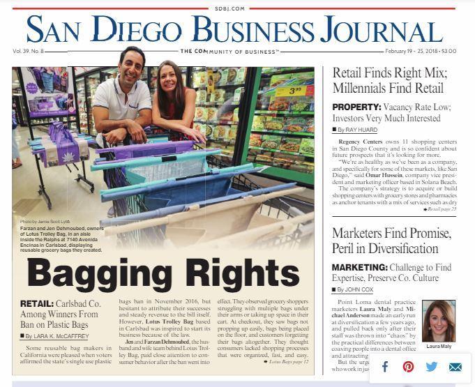 SAN DIEGO BUSINESS JOURNAL — Bagging Rights