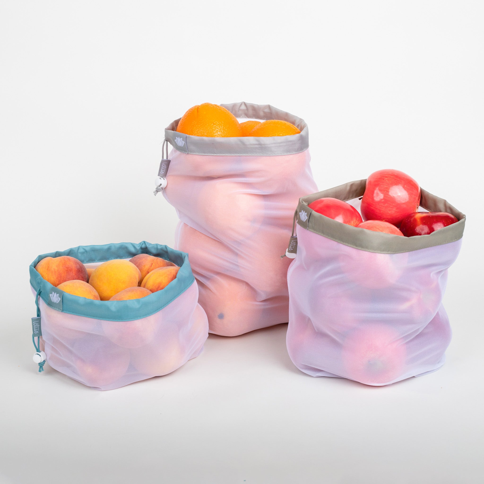 Earth Tone Lotus Produce Bags in Mesh Set of Lotus Sustainables