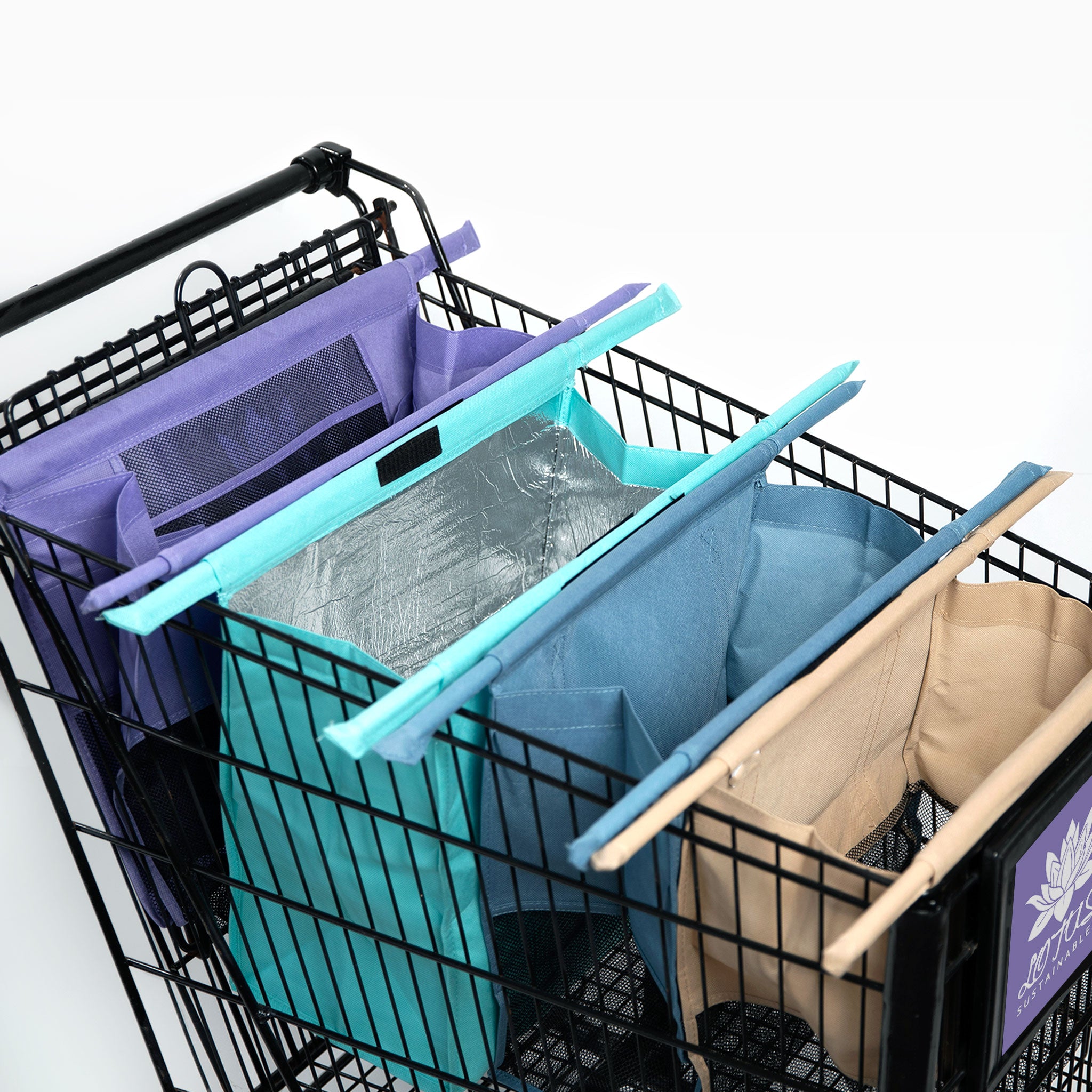 The Complete and Organized Reusable Trolley Bags 🛍 - LOTUS TROLLEY BAG