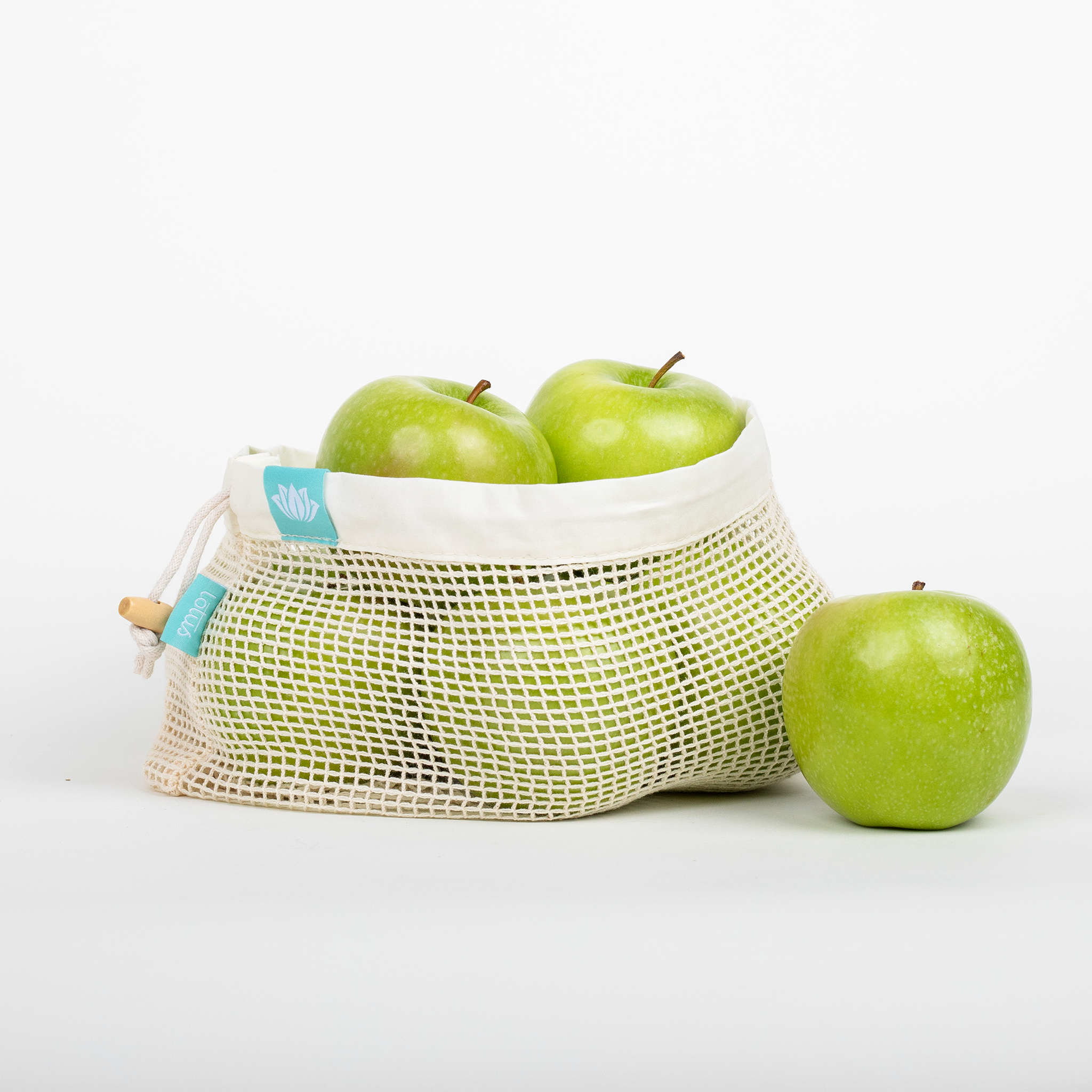 Go Green with Reusable Organic Cotton Shopping Bags for Fresh Fruits and  Vegetables